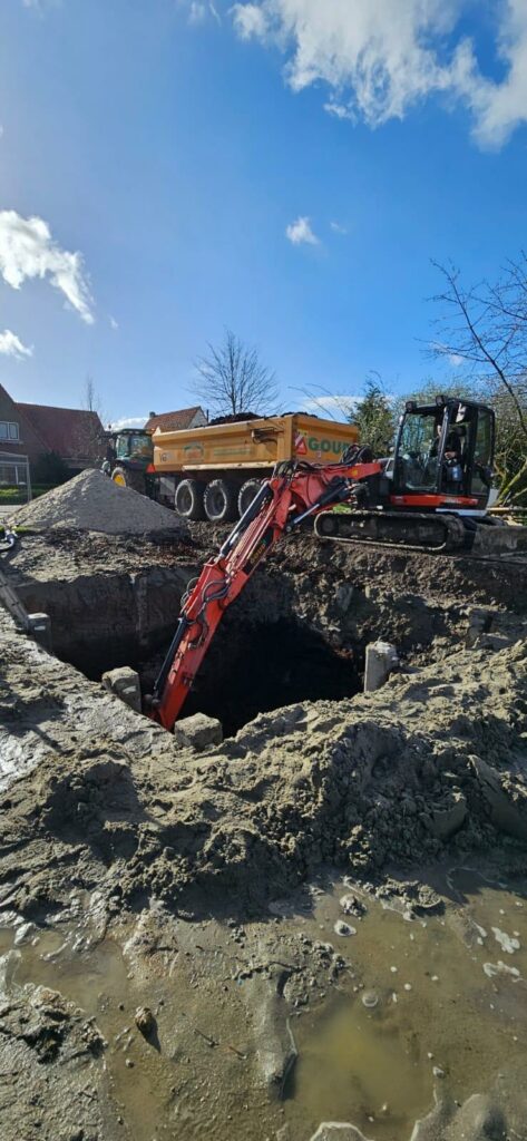 Bouwput uitgraven in Vlaanderen